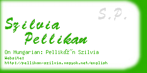 szilvia pellikan business card